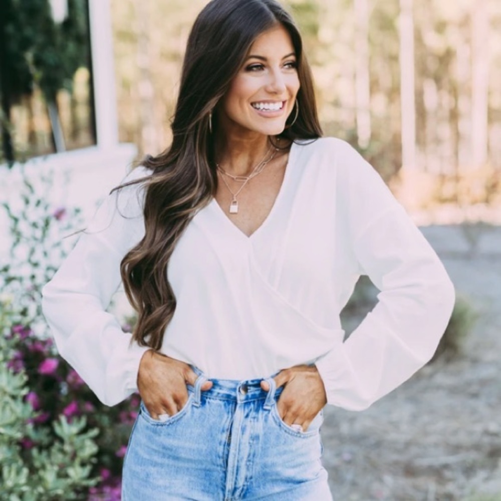 These three Boutique - white knit bodysuit
